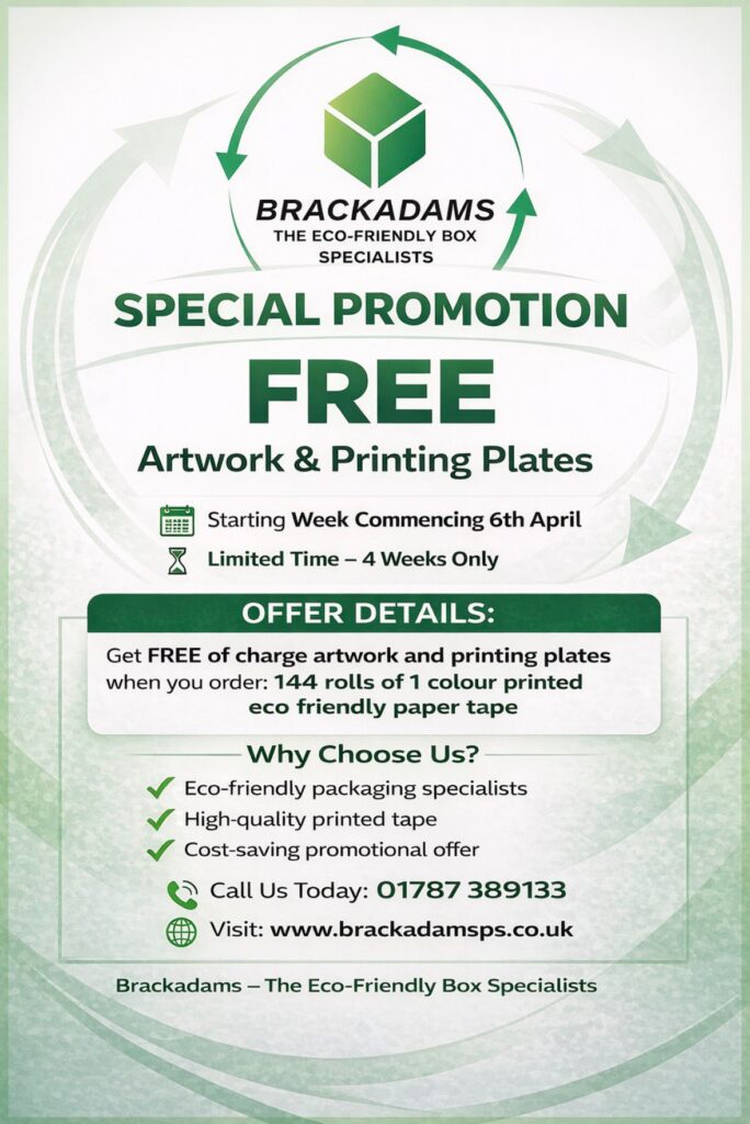 FREE Artwork & Printing Plates – Eco Tape Promotion (Limited Time)